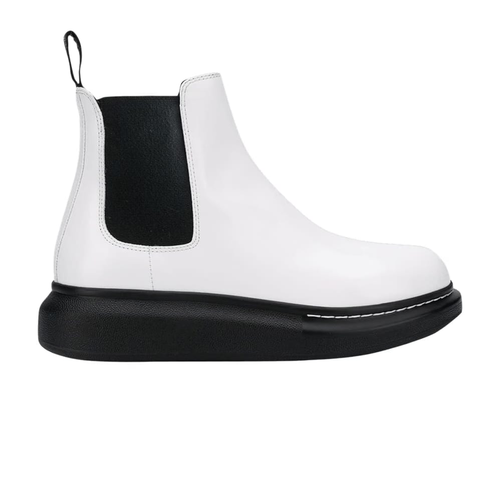 Alexander McQueen Hybrid Ankle Boot Ivory Black