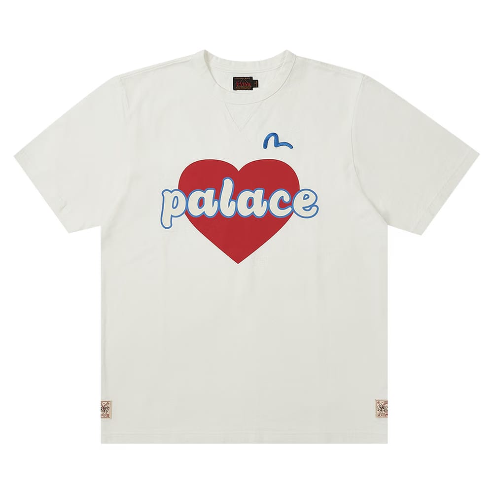 Palace x Evisu Heart T-Shirt White