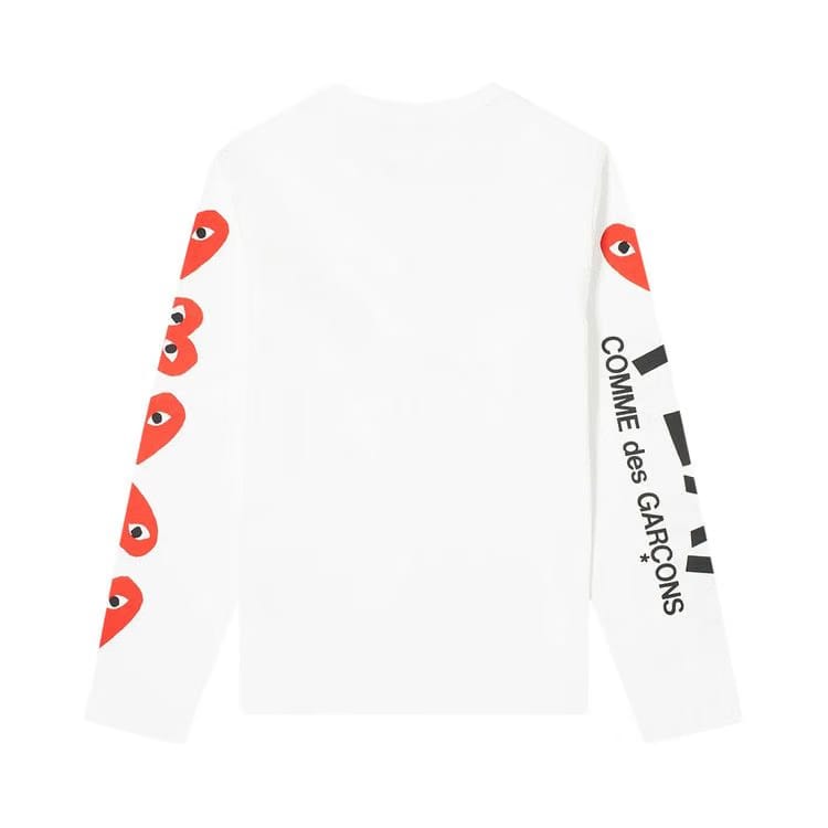 Comme des Garçons PLAY Long-Sleeve Logo T-Shirt White