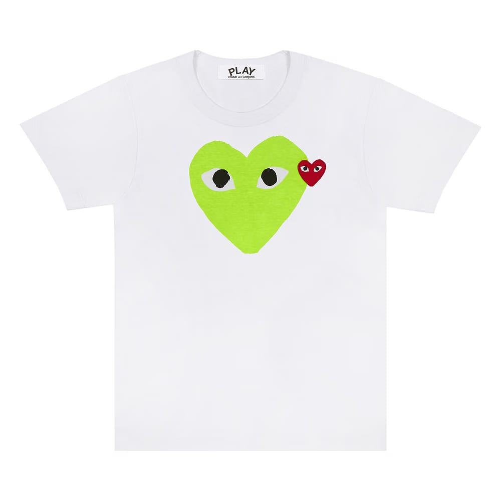 Comme des Garçons PLAY Red Emblem Heart T-Shirt White/Green