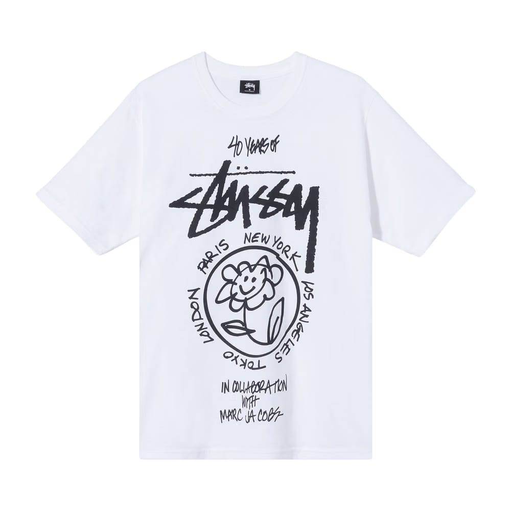 Stussy x Marc Jacobs World Tour Collection T-Shirt White