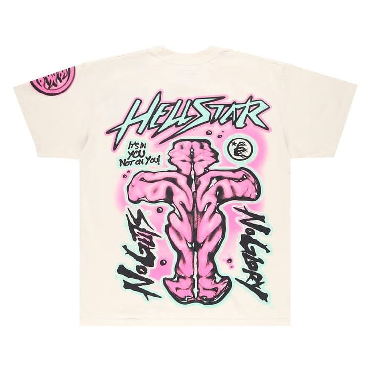 Hellstar No Guts No Glory T-Shirt White/Pink