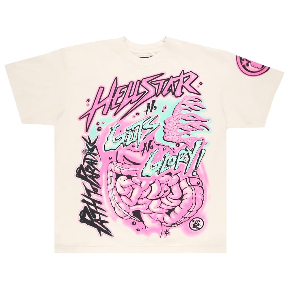 Hellstar No Guts No Glory T-Shirt White/Pink