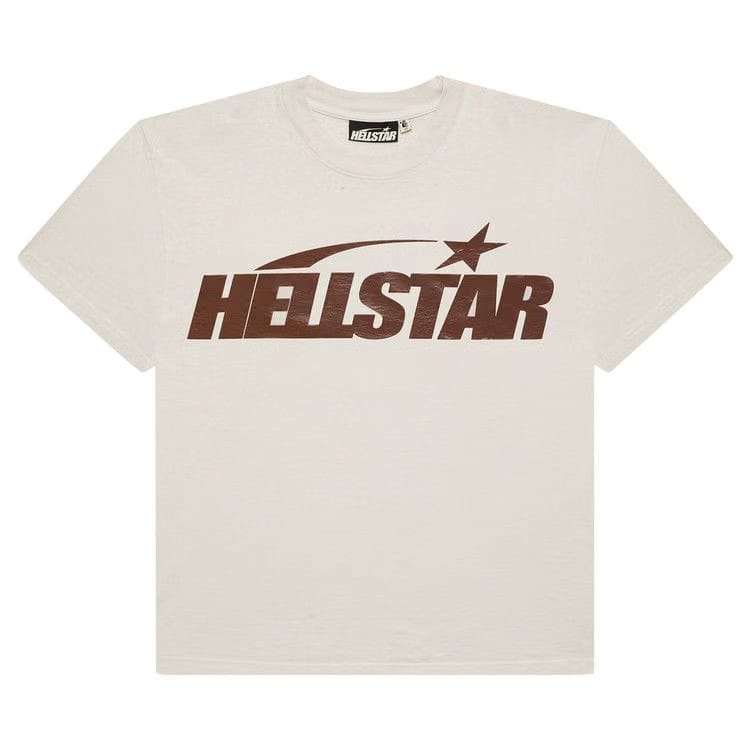 Hellstar Classic T-Shirt (Gel Print) White/Brown
