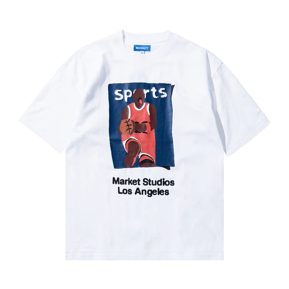 Market Illustrated Basketball T-Shirt White