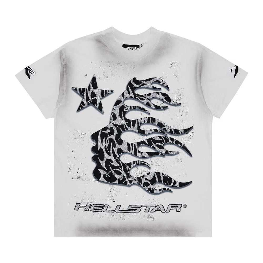Hellstar Thorn Glitter T-Shirt Dirty White