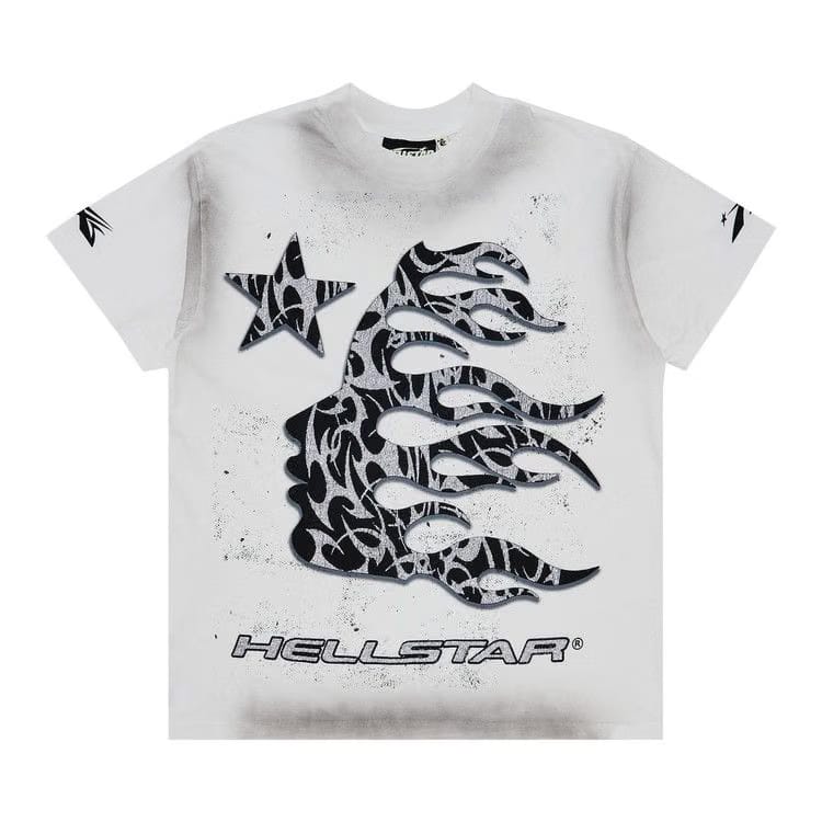 Hellstar Thorn Glitter T-Shirt Dirty White