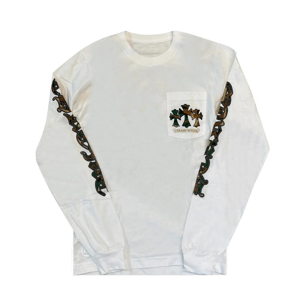 Chrome Hearts Horse Shoe Long-Sleeve T-Shirt White/Camo