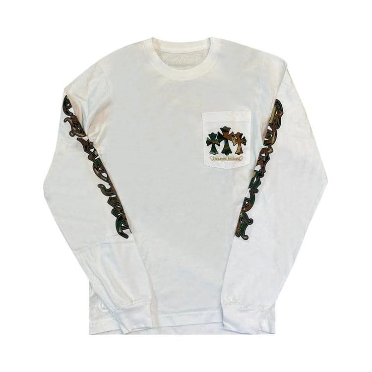 Chrome Hearts Horse Shoe Long-Sleeve T-Shirt White/Camo