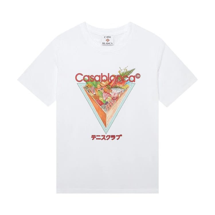 Casablanca Tennis Club Icon Printed T-Shirt White