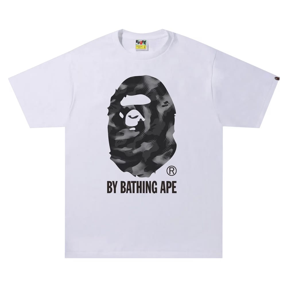 BAPE Stroke Camo By Bathing Ape T-Shirt White/Black
