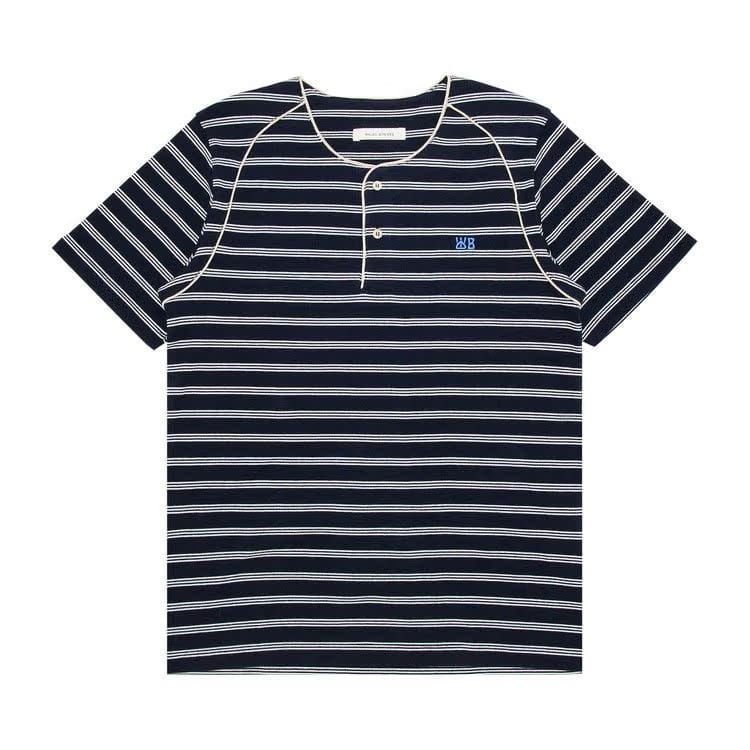 Wales Bonner Isaiah T-Shirt Navy/White