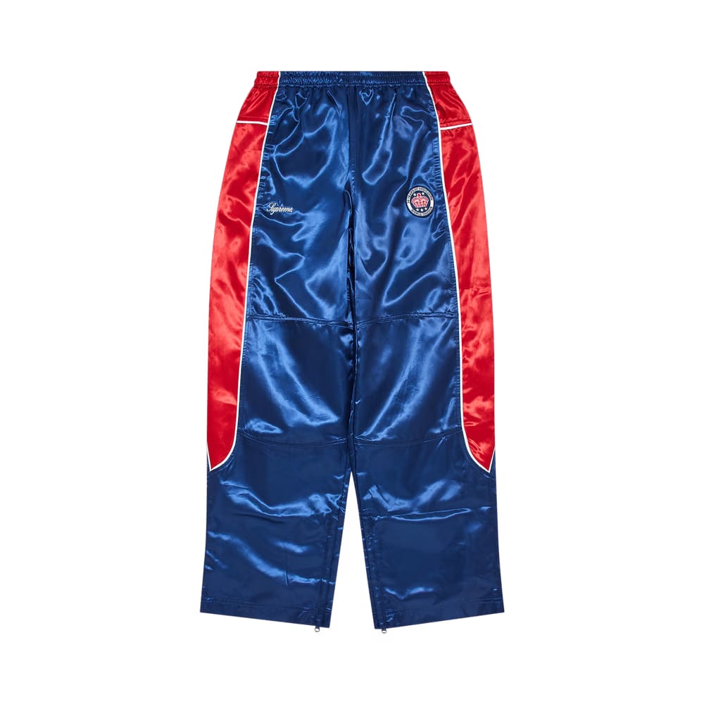 Supreme Satin Track Pant Navy