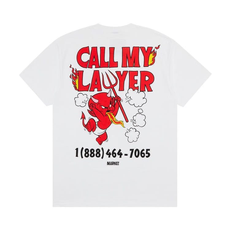 Market Hot Stuff Call My Lawyer T-Shirt White