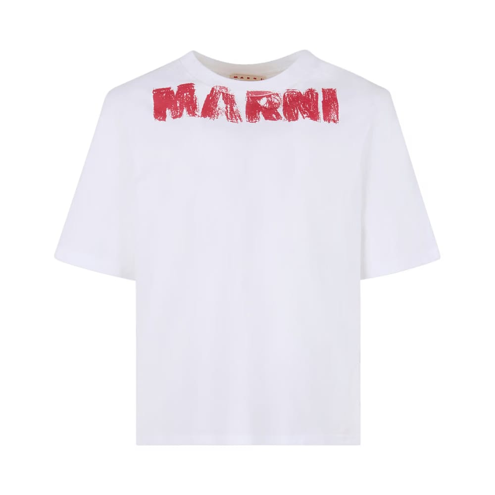 Marni Monolith Jersey T-Shirt Lily White