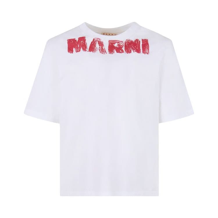 Marni Monolith Jersey T-Shirt Lily White