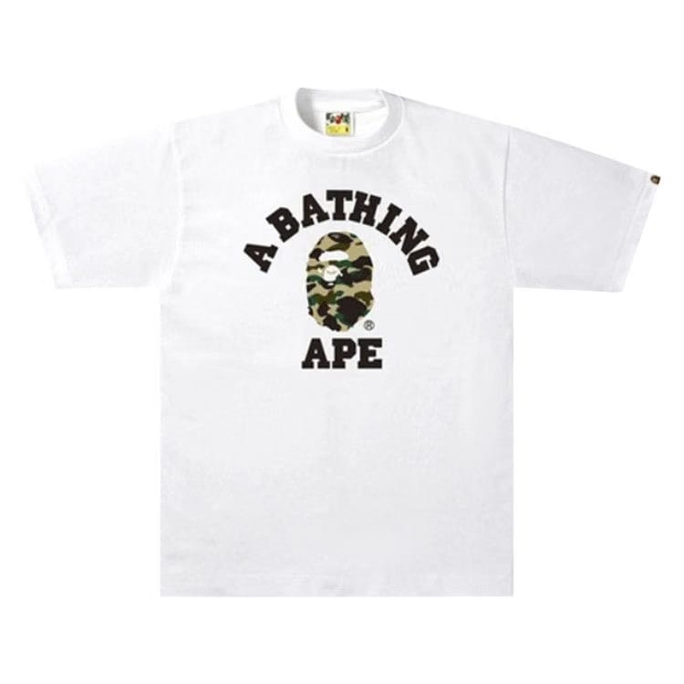 BAPE 1st Camo College T-Shirt White