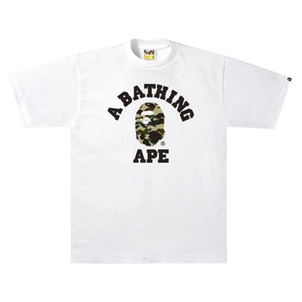 BAPE 1st Camo College T-Shirt White