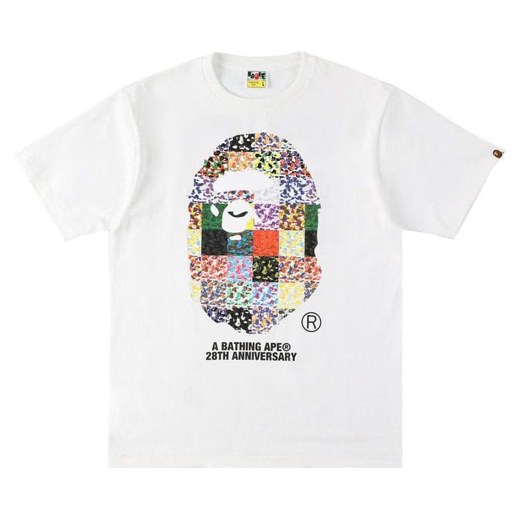 BAPE 28th Anniversary Ape Head T-Shirt White