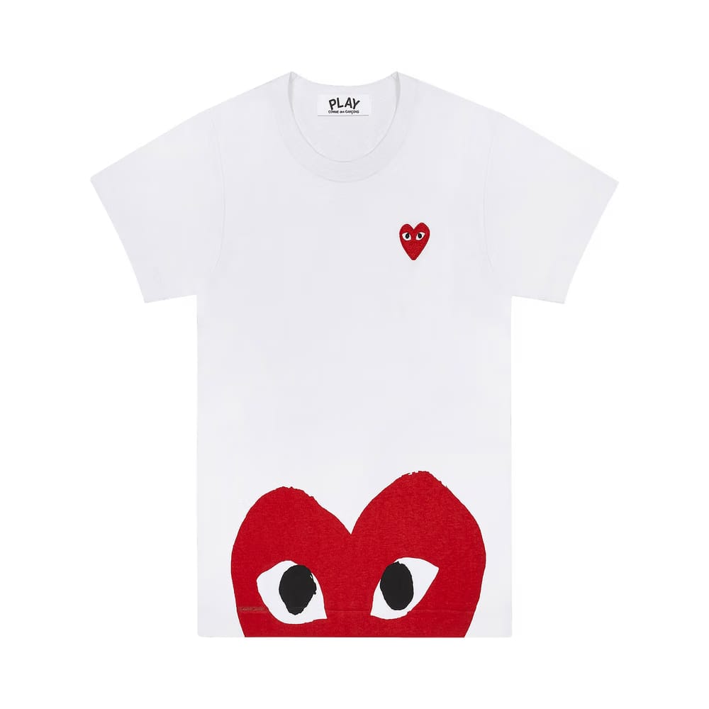 Comme des Garçons PLAY Bottom Heart Eye T-Shirt White/Red