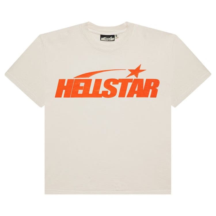 Hellstar Classic T-Shirt (Gel Print) White/Orange