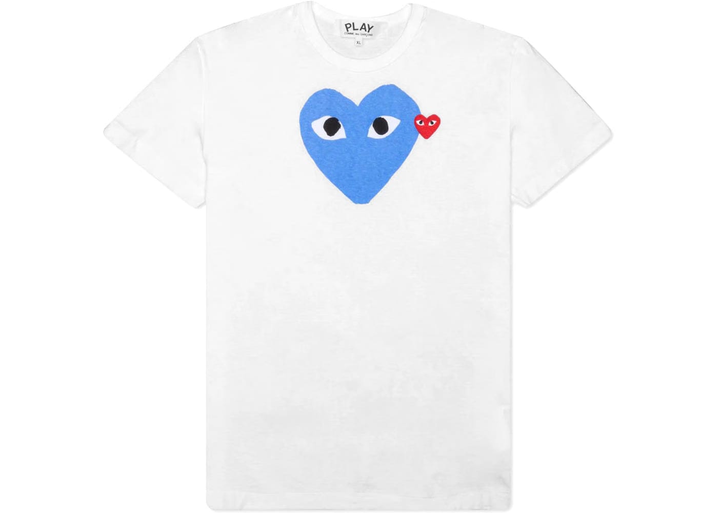 Comme des Garçons PLAY Red Emblem Heart T-Shirt White/Blue