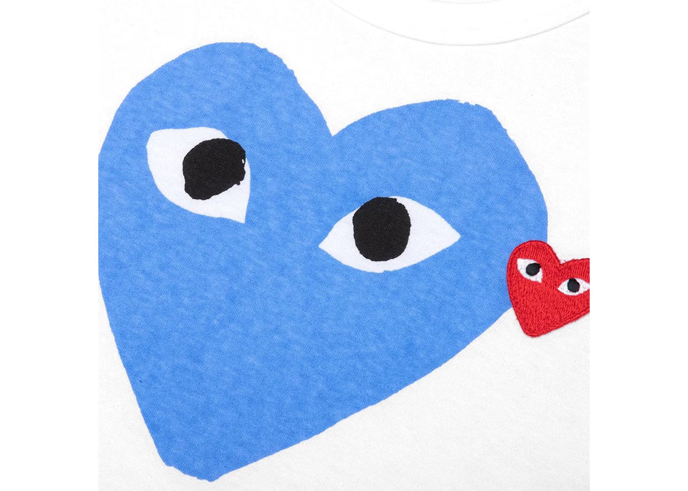 Comme des Garçons PLAY Red Emblem Heart T-Shirt White/Blue