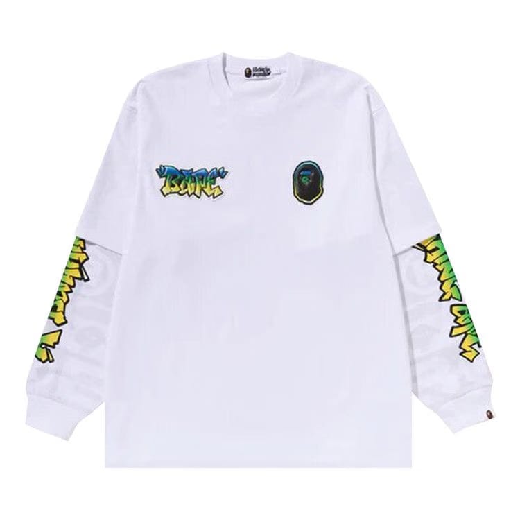 BAPE Sport Long-Sleeve T-Shirt White