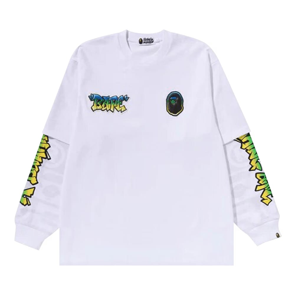 BAPE Sport Long-Sleeve T-Shirt White