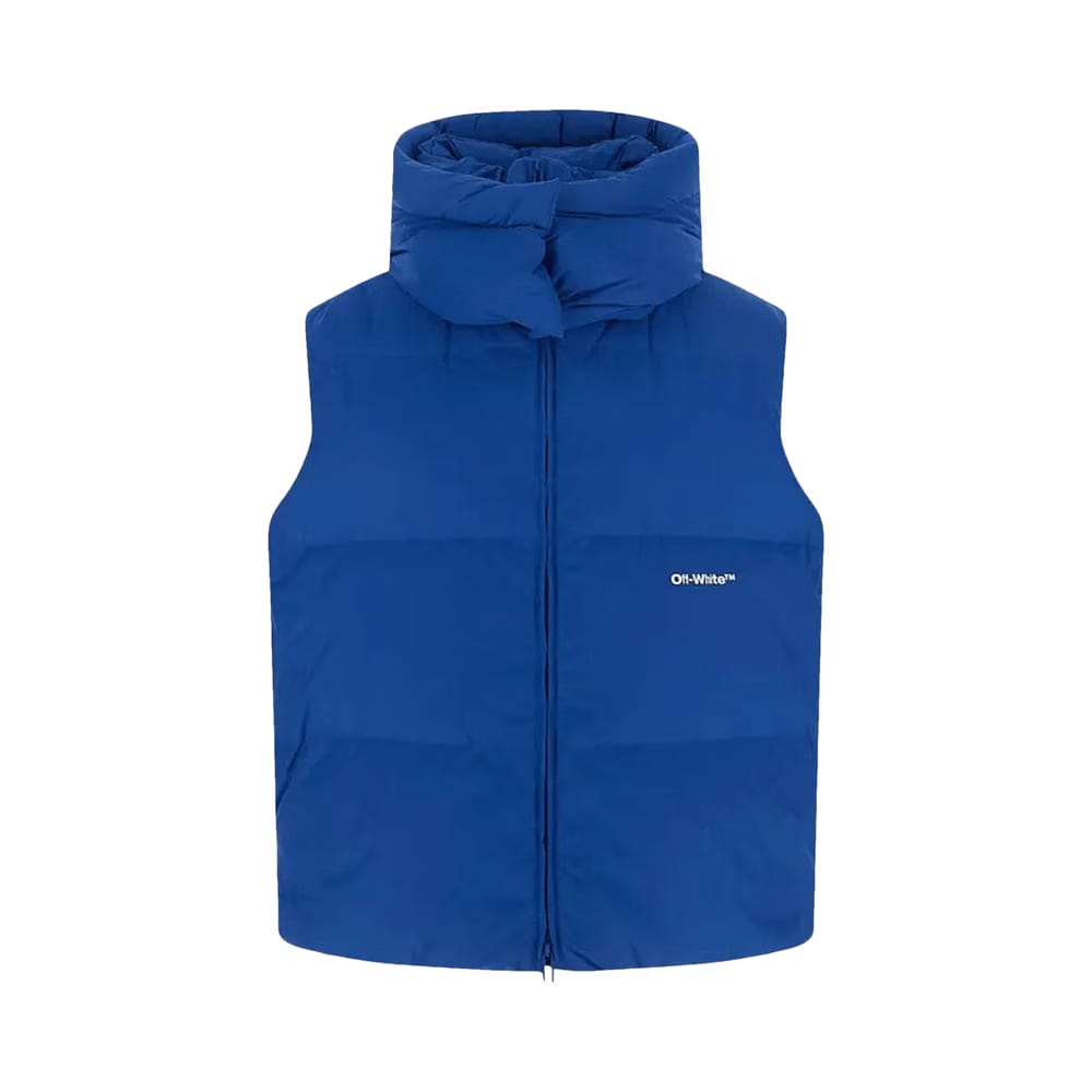 Off-White Bounce Hooded Down Vest Peacock/White
