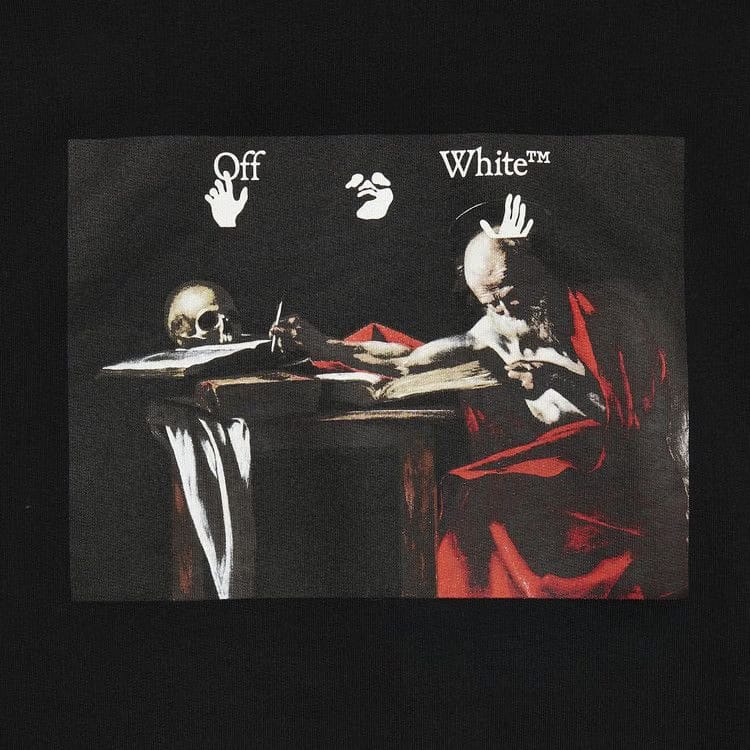 Off-White Caravag Paint Over Hoodie Black