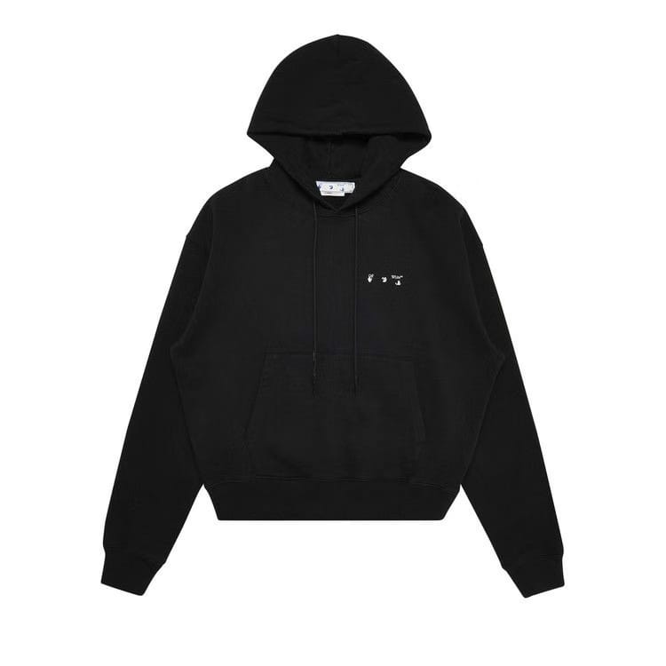 Off-White Caravag Paint Over Hoodie Black