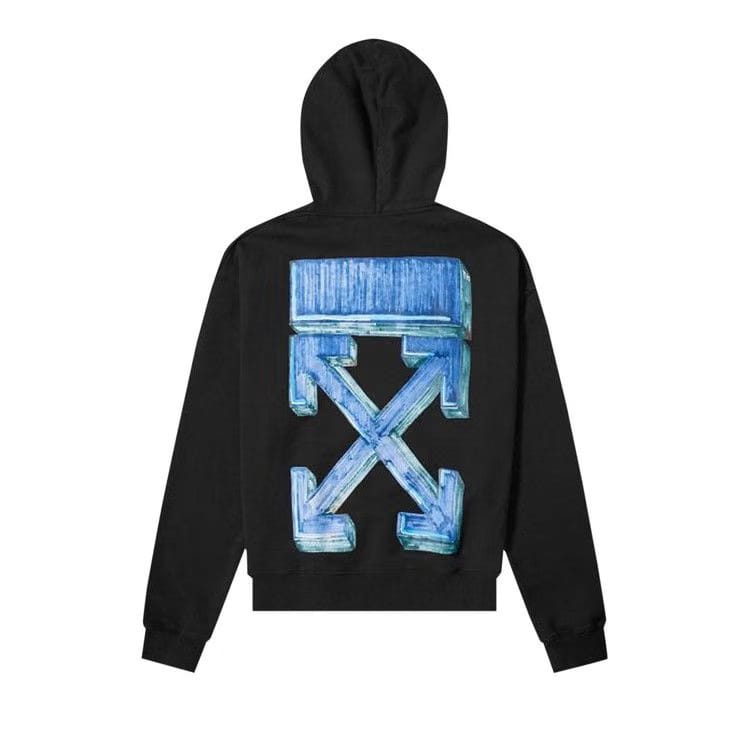 Off-White Marker Over Hoodie Black/Blue