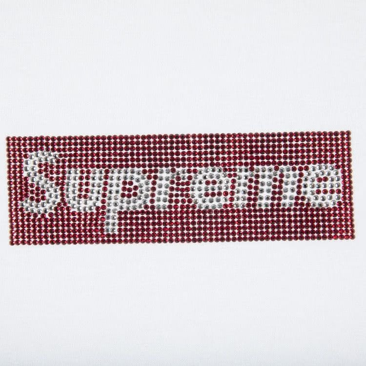 Supreme x Swarovski Box Logo T-Shirt White