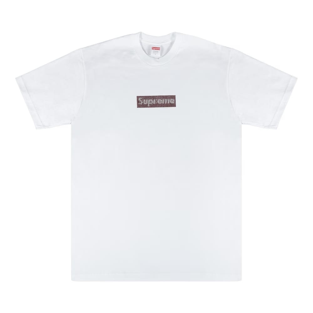 Supreme x Swarovski Box Logo T-Shirt White