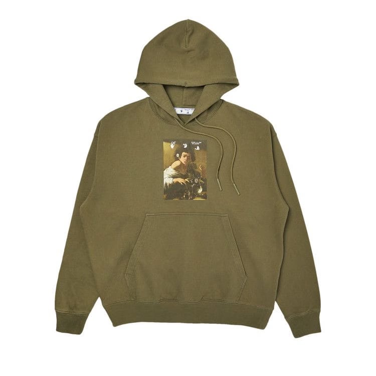 Off-White Caravaggio Boy Skate Hoodie Greenmulticolor