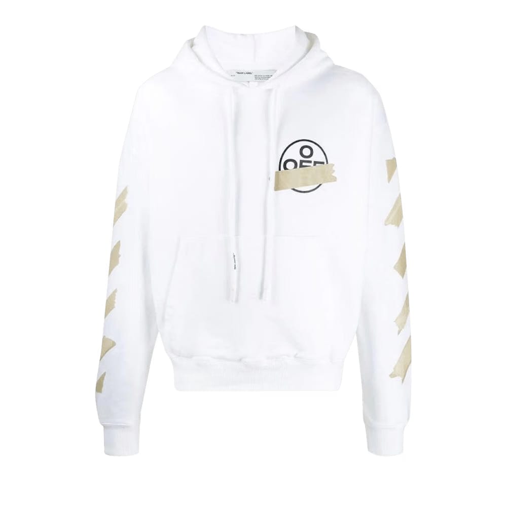 Off-White Tape Arrows Slim Hoodie White/Beige