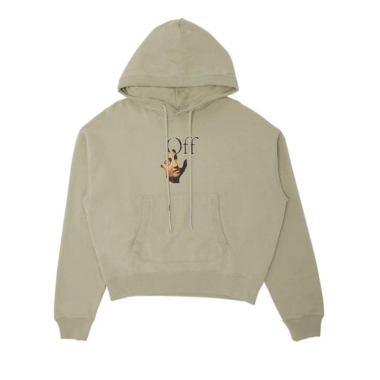 Off-White Carav Hand Over Flatlock Hoodie Abbey Stone