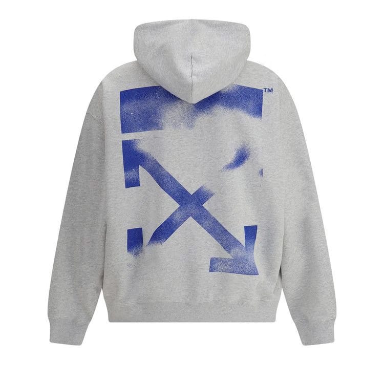 Off-White Stencil Arrow Skate Hoodie Grey Melange