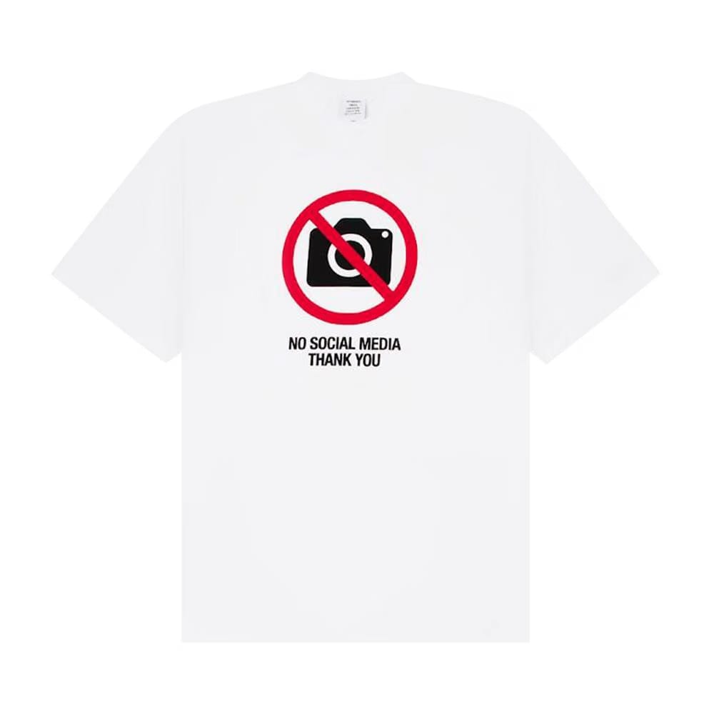 Vetements No Social Media T-Shirt White