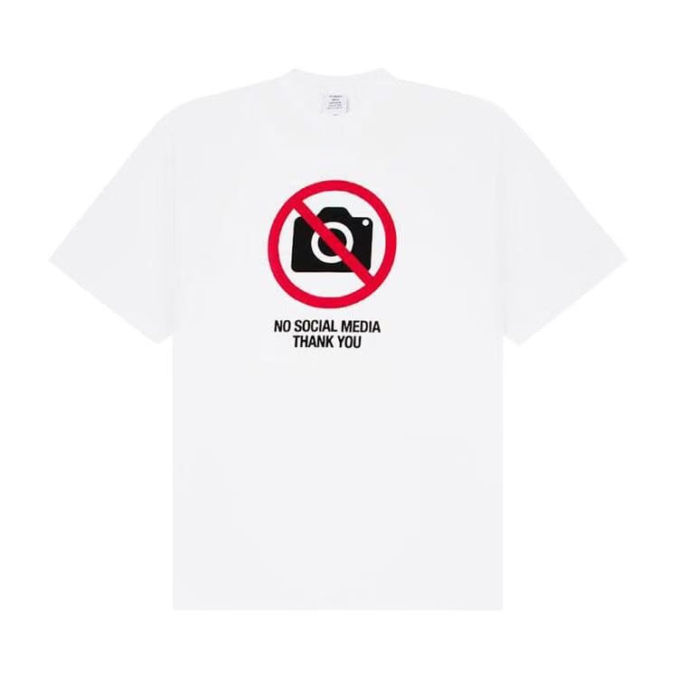 Vetements No Social Media T-Shirt White