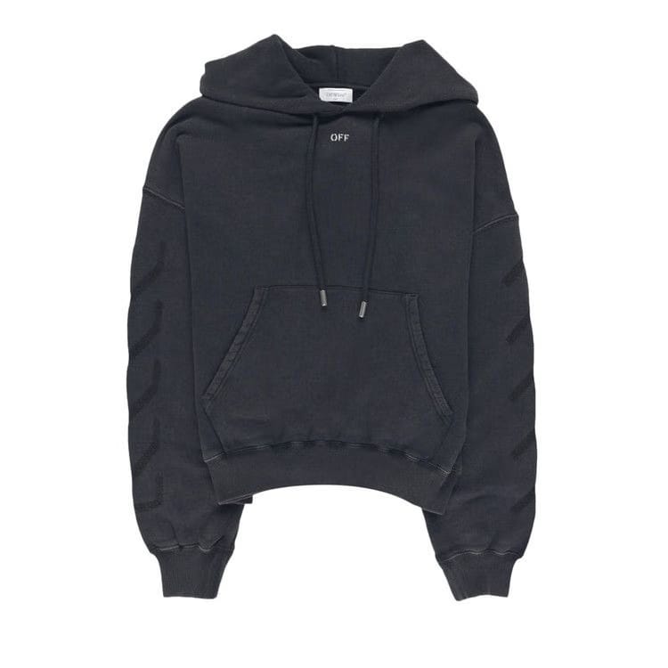 Off-White BW St. Matthew Over Hoodie Black/Grey