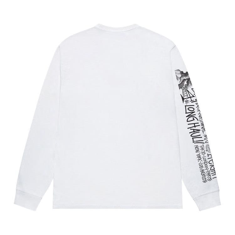 Stussy Long Haul Long-Sleeve T-Shirt White