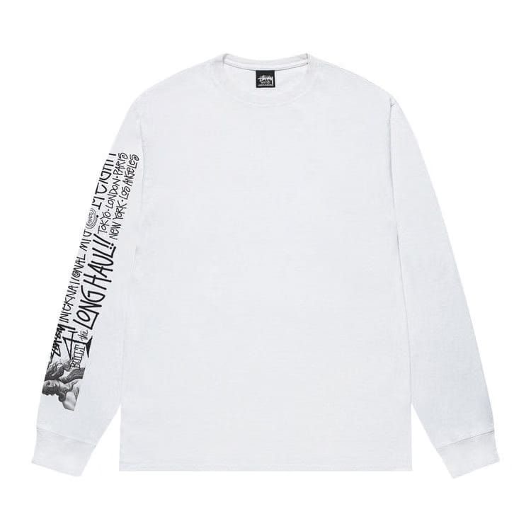 Stussy Long Haul Long-Sleeve T-Shirt White