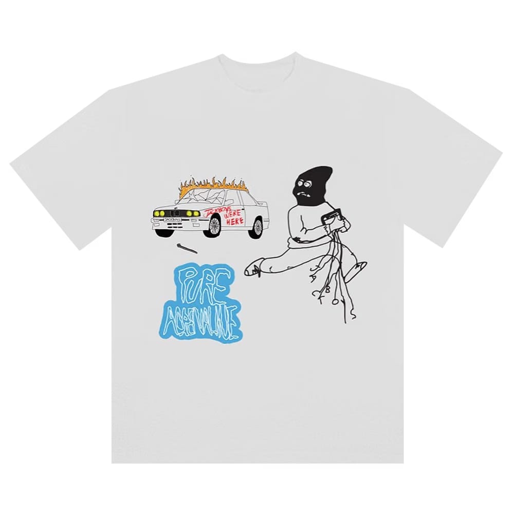 Cactus Jack by Travis Scott Mask On T-Shirt White
