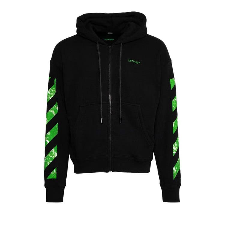 Off-White Moon Cam Arrow Zip Skate Hoodie Black/Green
