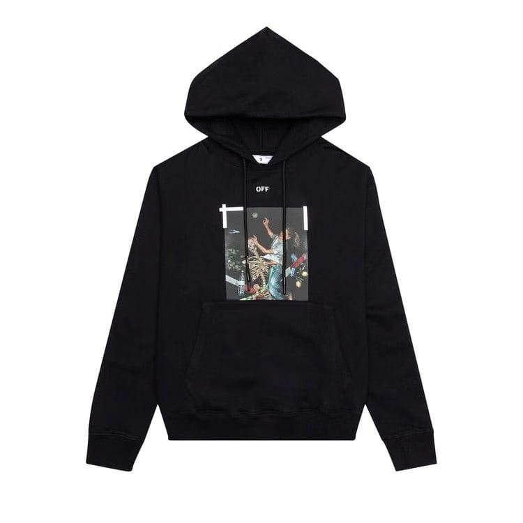 Off-White Pascal Print Slim Hoodie Black/White