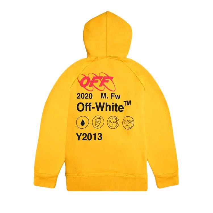 Off-White Industrial Y013 Incomplete Hoodie Yellow