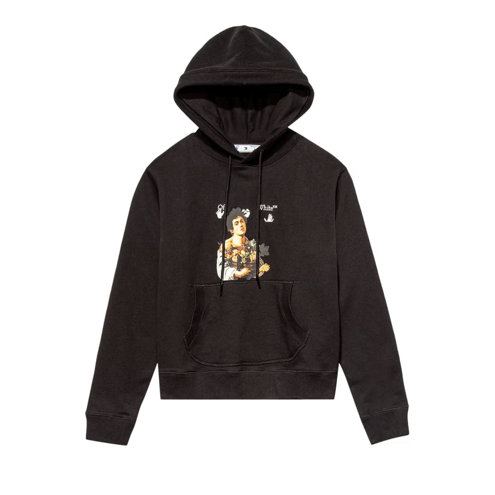 Off-White Caravaggio Boy Slim Fit Hoodie Black/White