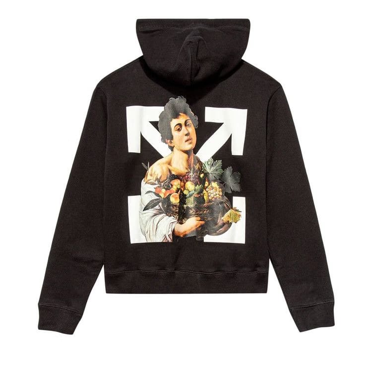 Off-White Caravaggio Boy Slim Fit Hoodie Black/White